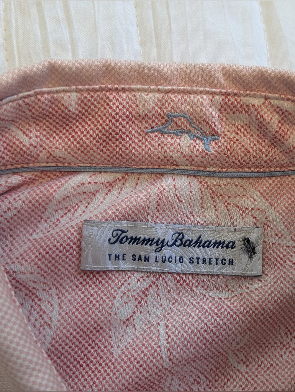 Tommy Bahama Light Pink Short-Sleeve Button Down Shirt - Picture 4 of 5